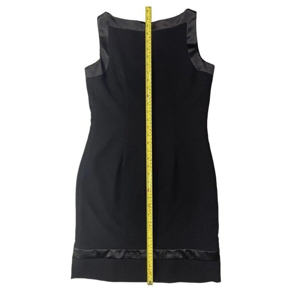 AMANDA SMITH Little Black Dress Size 6 Sleeveless Mini Bottom Splits Semi-Formal - Picture 8 of 11